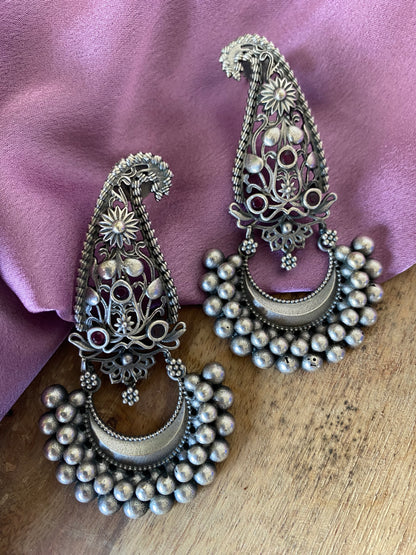 Silver Oxidised Aaparna Earrings